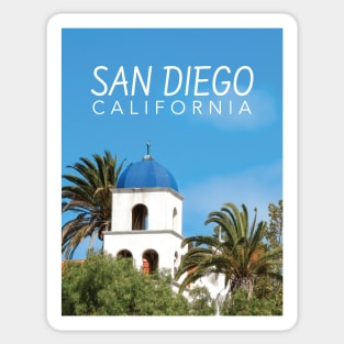 San Diego California Blue Domed Tower Sticker